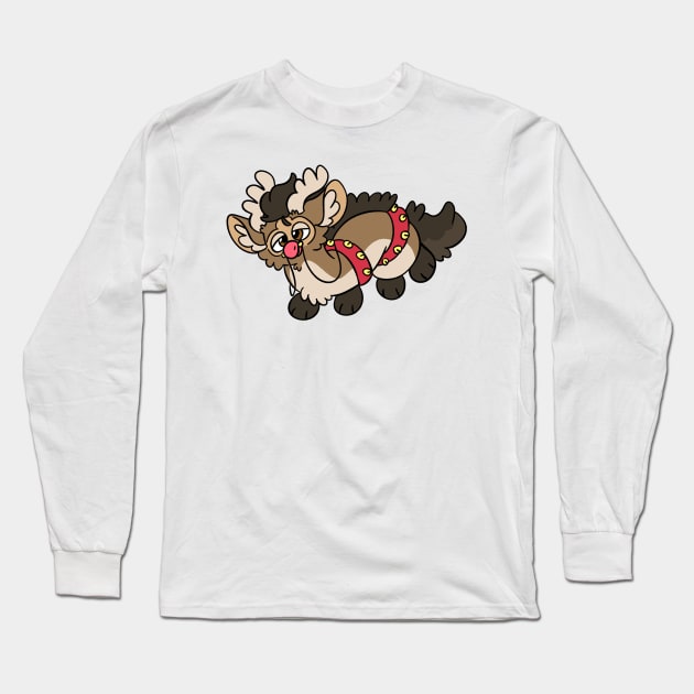 Furb-reindeer 2 Long Sleeve T-Shirt by KowTownArt